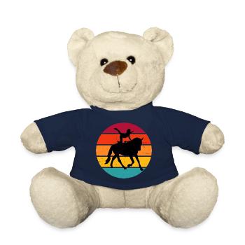 Gymnastique artistique féminine masculine à cheval - Nounours - bleu marine - Devant