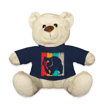 Retro Wombat Besitzer Australische Tiere - Teddy - French Navy - Vorne