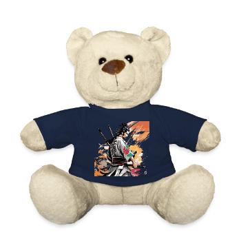 Graphique Samouraï aux épées - Nounours - bleu marine - Devant