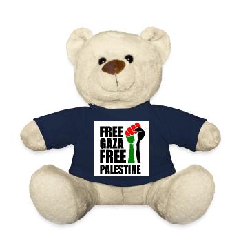 Free gaza Free palestine - Teddy Bear - french navy - Front