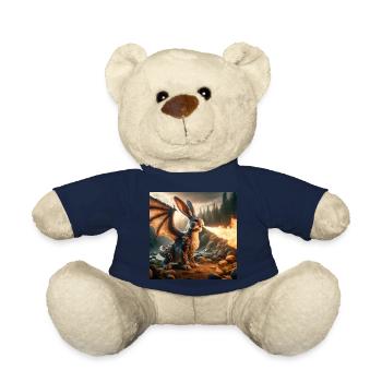 Dragon lapin cracheur de feu #14 - Nounours - bleu marine - Devant