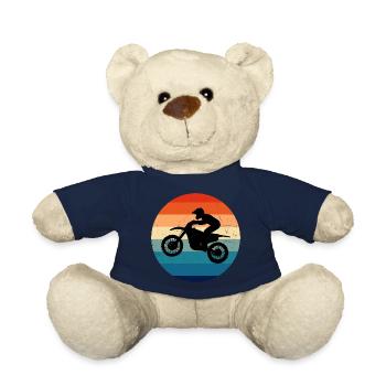 Men's Dirt Bike Dirt Bike Motocross Dirt Biker - Teddy Bear - french navy - Front