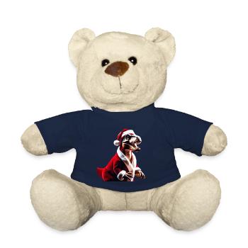 T-Rex as Santa Claus - Teddy Bear - french navy - Front