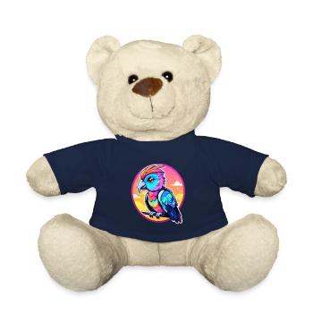 Papagei Vogel Illustration - Teddy - French Navy - Vorne