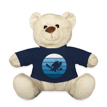 Diver Men's Scuba Diving Free Dive Diving - Teddy Bear - french navy - Front