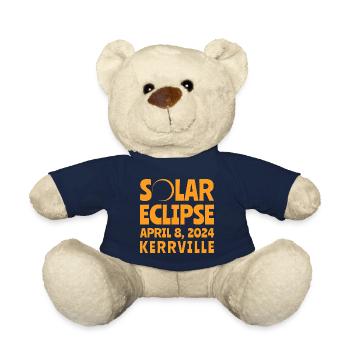Solar Eclipse 2024 Kerrville Texas - Teddy Bear - french navy - Front