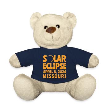 Solar Eclipse 2024 Missouri - Teddy Bear - french navy - Front