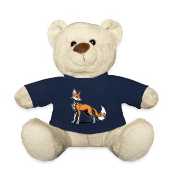 Fuchs Skelett Illustration - Teddy - French Navy - Vorne