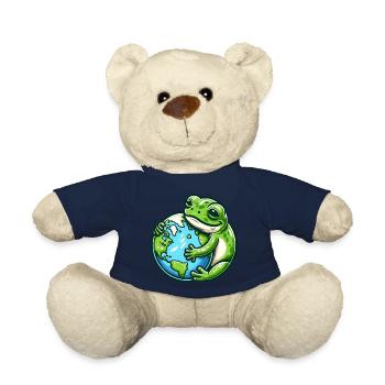 La grenouille embrasse la Terre : Jour de la Terre - Nounours - bleu marine - Devant