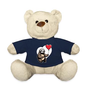 Faultier Herz Illustration Valentinstag - Teddy - French Navy - Vorne