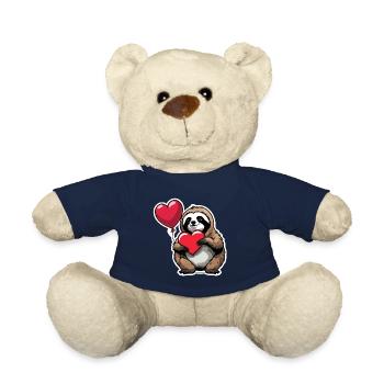 Faultier Herz Illustration Valentinstag - Teddy - French Navy - Vorne