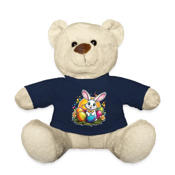 Osterhase Ostern Illustration - Teddy - French Navy - Vorne