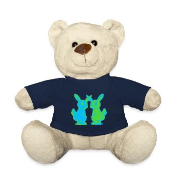 Bunny, Rabbit, Retro Rabbit, Rodent, Rodent Child - Teddy Bear - french navy - Front