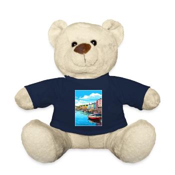Plymouth England Vintage Reiseposter Souvenir - Teddy - French Navy - Vorne