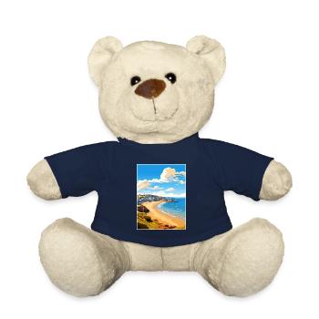 Newquay Cornwall Vintage Reiseposter Souvenir - Teddy - French Navy - Vorne