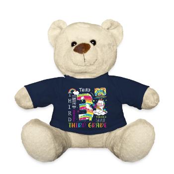 Écolier licorne de 3e année - Nounours - bleu marine - Devant