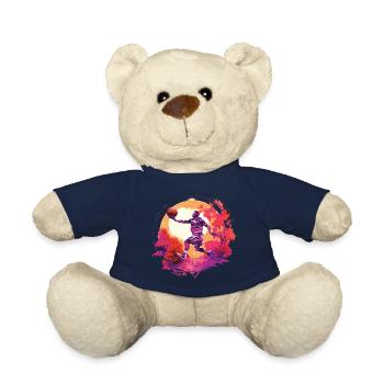 Magic basketball shot against the background of the sunset - Teddy Bear - french navy - Front