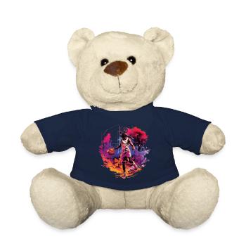Basketballspieler umgeben von Sonnenuntergang, Illustration - Teddy - French Navy - Vorne