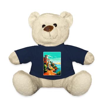 Costa Brava Spanien Vintage Reiseplakat Souvenir - Teddy - French Navy - Vorne