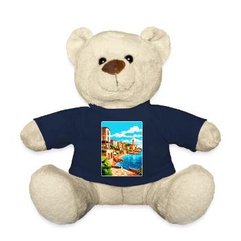 Costa Brava Spanien Vintage Reiseplakat Souvenir - Teddy - French Navy - Vorne