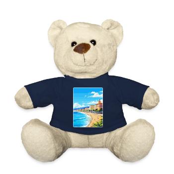 Nice France Vintage Travel Poster WPA Art Souvenir - Teddy Bear - french navy - Front