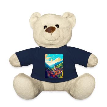 Transylvania Romania Vintage Travel Poster WPA Art - Teddy Bear - french navy - Front