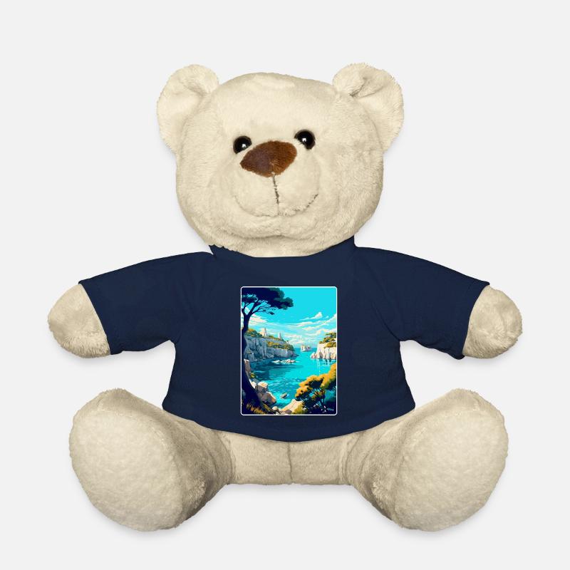 Calanques Frankreich Vintage Reiseplakat Souvenir - Teddy - French Navy