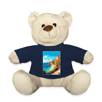 Costa Brava Spanien Vintage Reiseplakat Souvenir - Teddy - French Navy - Vorne