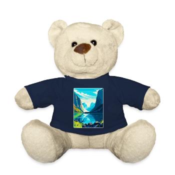 Die Fjorde Norwegen Vintage Reiseplakat Souvenir - Teddy - French Navy - Vorne
