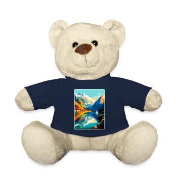 Die Fjorde Norwegen Vintage Reiseplakat Souvenir - Teddy - French Navy - Vorne