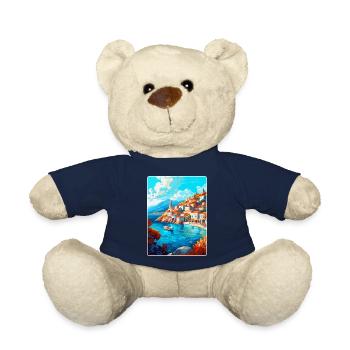 Hydra Grèce Vintage Voyage Poster WPA Souvenir - Nounours - bleu marine - Devant