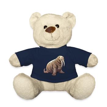 Majestic walrus look for you - Teddy Bear - french navy - Front