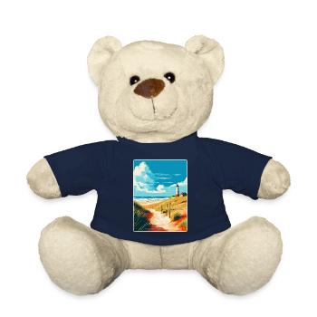 Insel Sylt Deutschland Vintage Reiseplakat Souvenir - Teddy - French Navy - Vorne