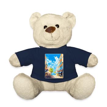 Palma De Mallorca Spain Vintage Travel Poster WPA - Teddy Bear - french navy - Front