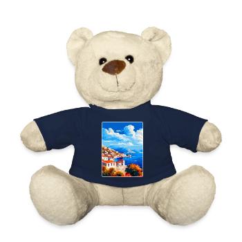 Hydra Grèce Vintage Voyage Poster WPA Souvenir - Nounours - bleu marine - Devant