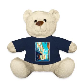 Arles France Vintage Travel Poster WPA Souvenir - Teddy Bear - french navy - Front