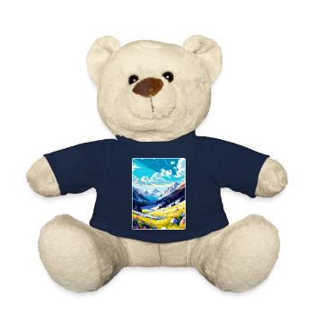 Obertauern Österreich Vintage Reiseplakat Souvenir - Teddy - French Navy - Vorne
