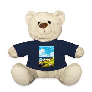 Isle Of Coll Schottland UK Vintage Reiseposter WPA - Teddy - French Navy - Vorne