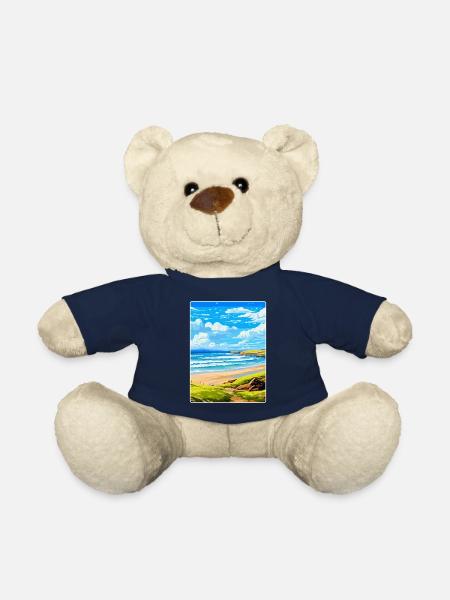 Constantine Bay Cornwall England Vereinigtes Königreich Reiseposter - Teddy - French Navy