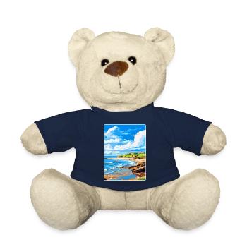 Bude Cornwall England Uk Travel Poster Souvenir - Teddy Bear - french navy - Front