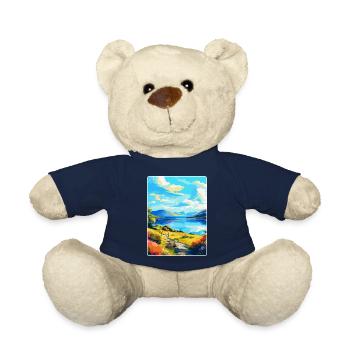 Loch Lomond National Park Travel Poster Souvenir - Teddy Bear - french navy - Front