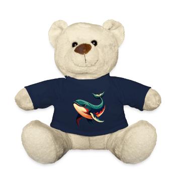 Wal Cartoon Figur Buntes Haustier Tier - Teddy - French Navy - Vorne