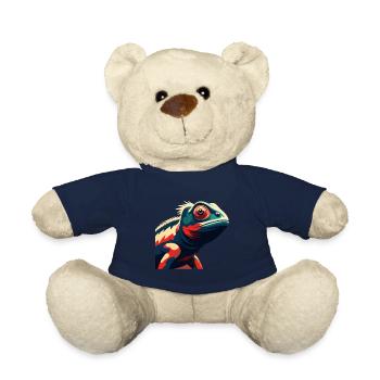 Chamäleon Zeichentrickfigur Buntes Haustier Tier - Teddy - French Navy - Vorne