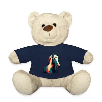 Poney Personnage De Dessin Animé Animal De Compagnie Coloré - Nounours - bleu marine - Devant
