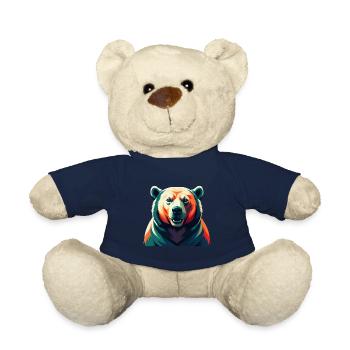 Eisbär Zeichentrickfigur Buntes Haustier Tier - Teddy - French Navy - Vorne