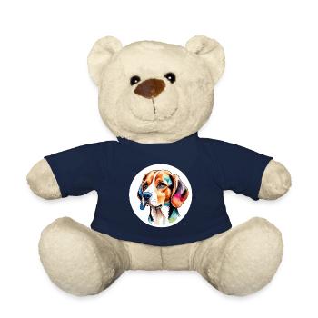 Beagle Watercolors - Teddy Bear - french navy - Front