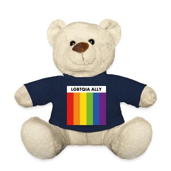 LGBTQIA ally rainbow pride flag - Teddy Bear - french navy - Front