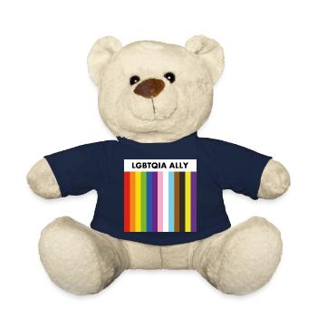 LGBTQIA ally inclusive pride flag - Teddy Bear - french navy - Front