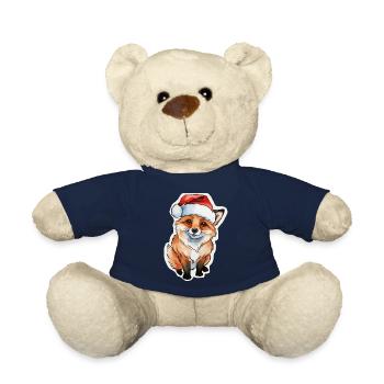 Fuchs Weihnachten Wasserfarben - Teddy - French Navy - Vorne