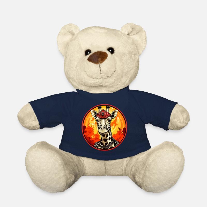 Brigade de pompiers girafe - Nounours - bleu marine